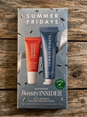 Summer Fridays Lip Butter Balm & Jet Lag Mask Mini Kit NIB